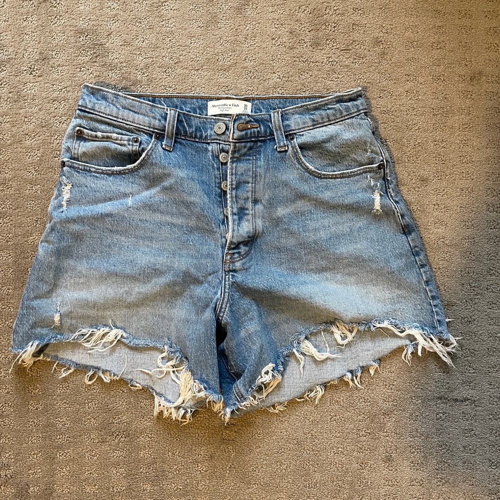 Abercombie curve love high rise dad shorts